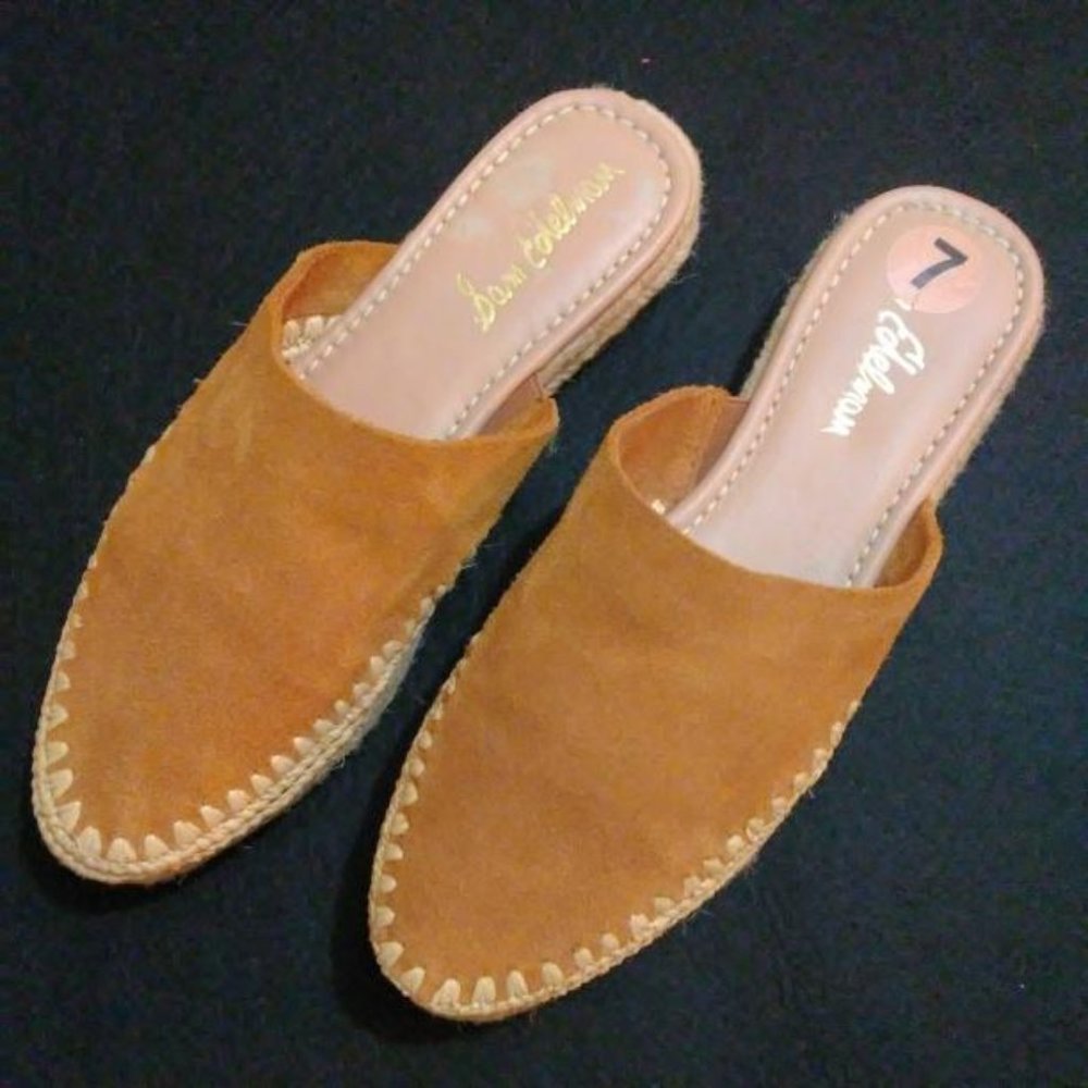 NWOT Sam Edelman Austin Suede  Espadrille Mules